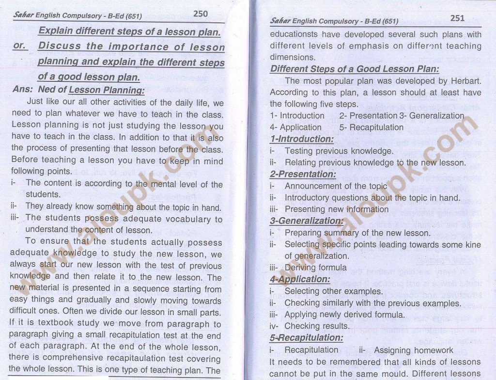 21-English B.Ed-Code 651 AIOU Solved Assignment- Autumn 2013