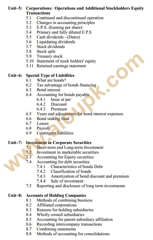 182 - Financial Accounting Course Outline 3