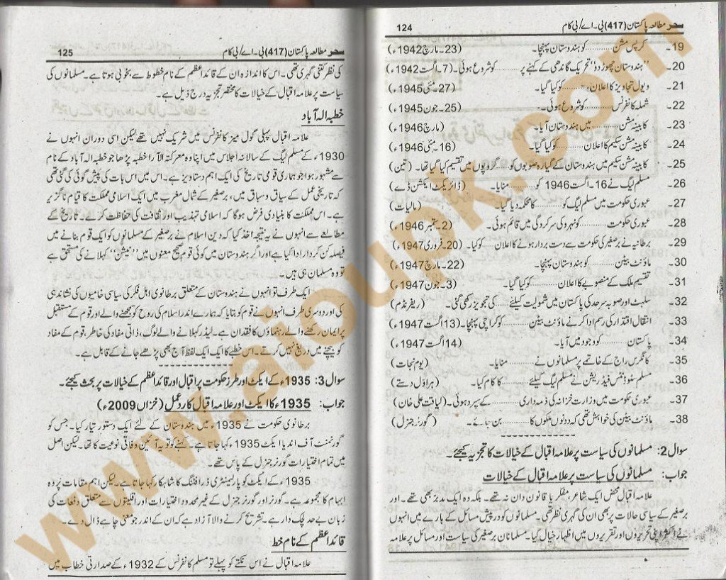 417-Ans-0008 Pakistan study solve assignment AIOU