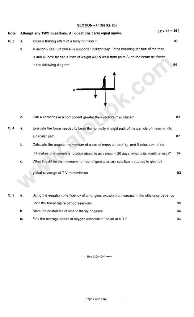 Physics Old Paper / solved guess paper 2014