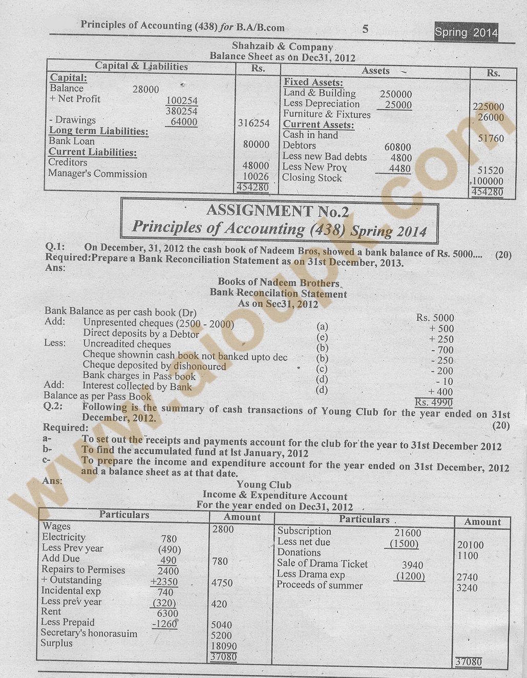 Free help solving an accounting assignment