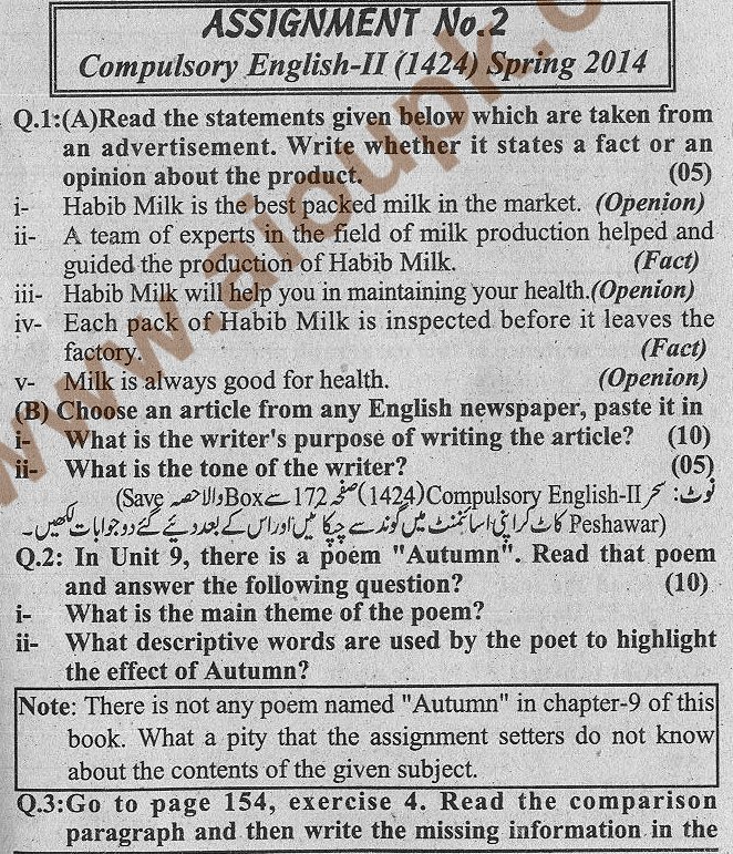 aiou english assignment 1423